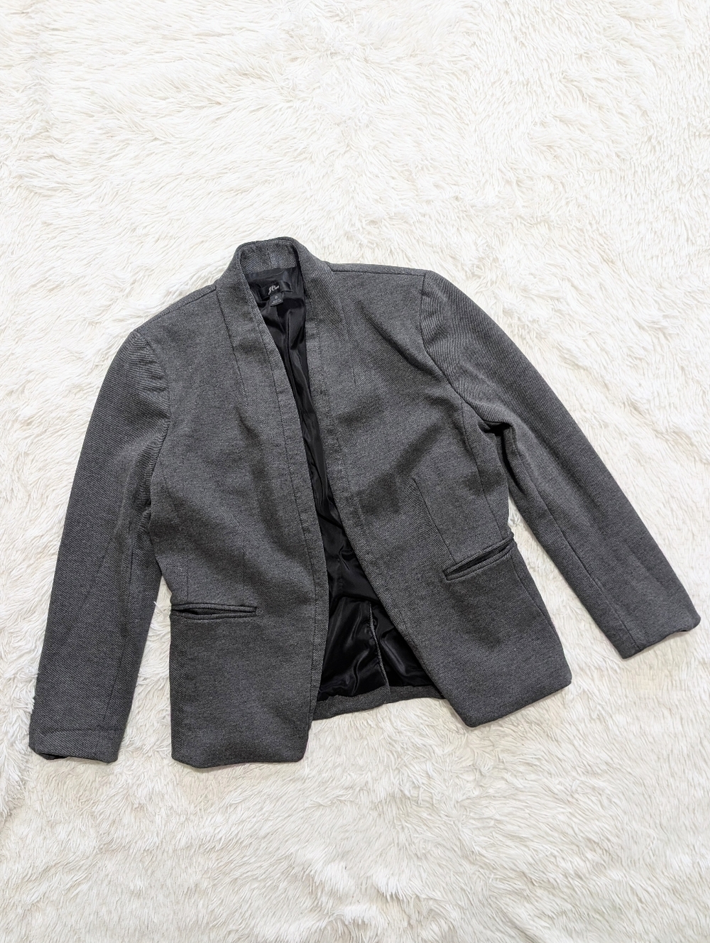 J. Crew Grey Going-Out Stretch Twill Blazer Size 6 - Picture 6 of 15